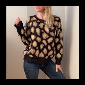 MICHAEL KORS Brown + Black Soft Plush Warm Sweater